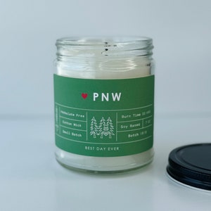 PNW Candle | Soy Coconut Blend | Hand Poured | Small Batch |
