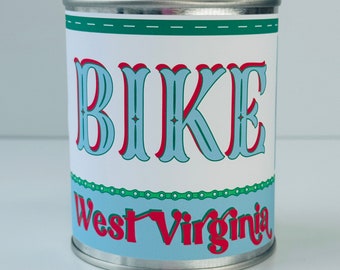 Bike West Virginia - Paint Tin Candle