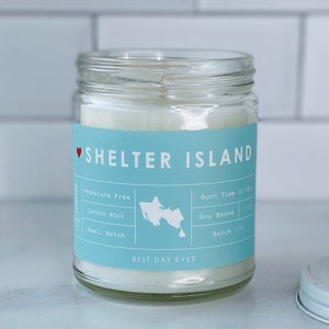 Shelter Island, New York Candle | Soy Coconut Blend | Hand Poured | Small Batch |