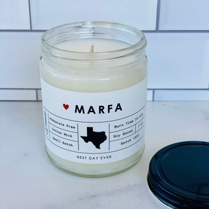 Marfa, TX Candle | Soy Coconut Blend | Hand Poured | Small Batch |