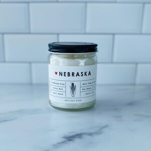 Nebraska Candle | Soy Coconut Blend | Hand Poured | Small Batch |