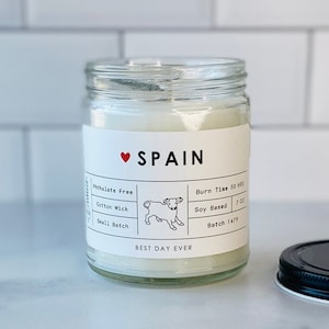 Spain Candle | Soy Coconut Blend | Hand Poured | Small Batch |