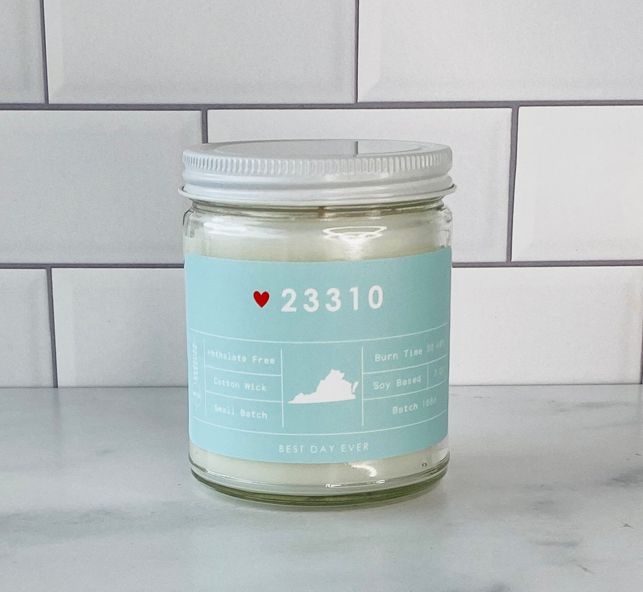 23310 Zip Code Candle | Soy Coconut Blend | Hand Poured | Small Batch ...