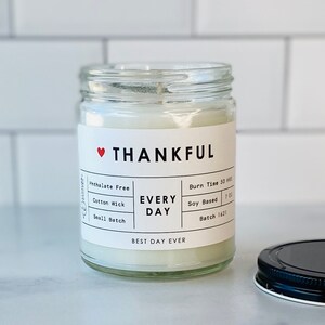 Thankful Candle | Soy Coconut Blend | Hand Poured | Small Batch |