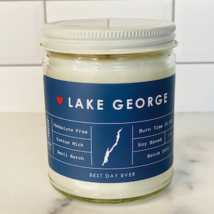 Lake George, New York Candle | Soy Coconut Blend | Hand Poured | Small Batch |