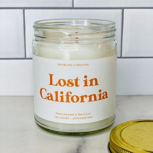 Lost in California Candle | Soy Coconut Blend | Hand Poured | Small Batch |