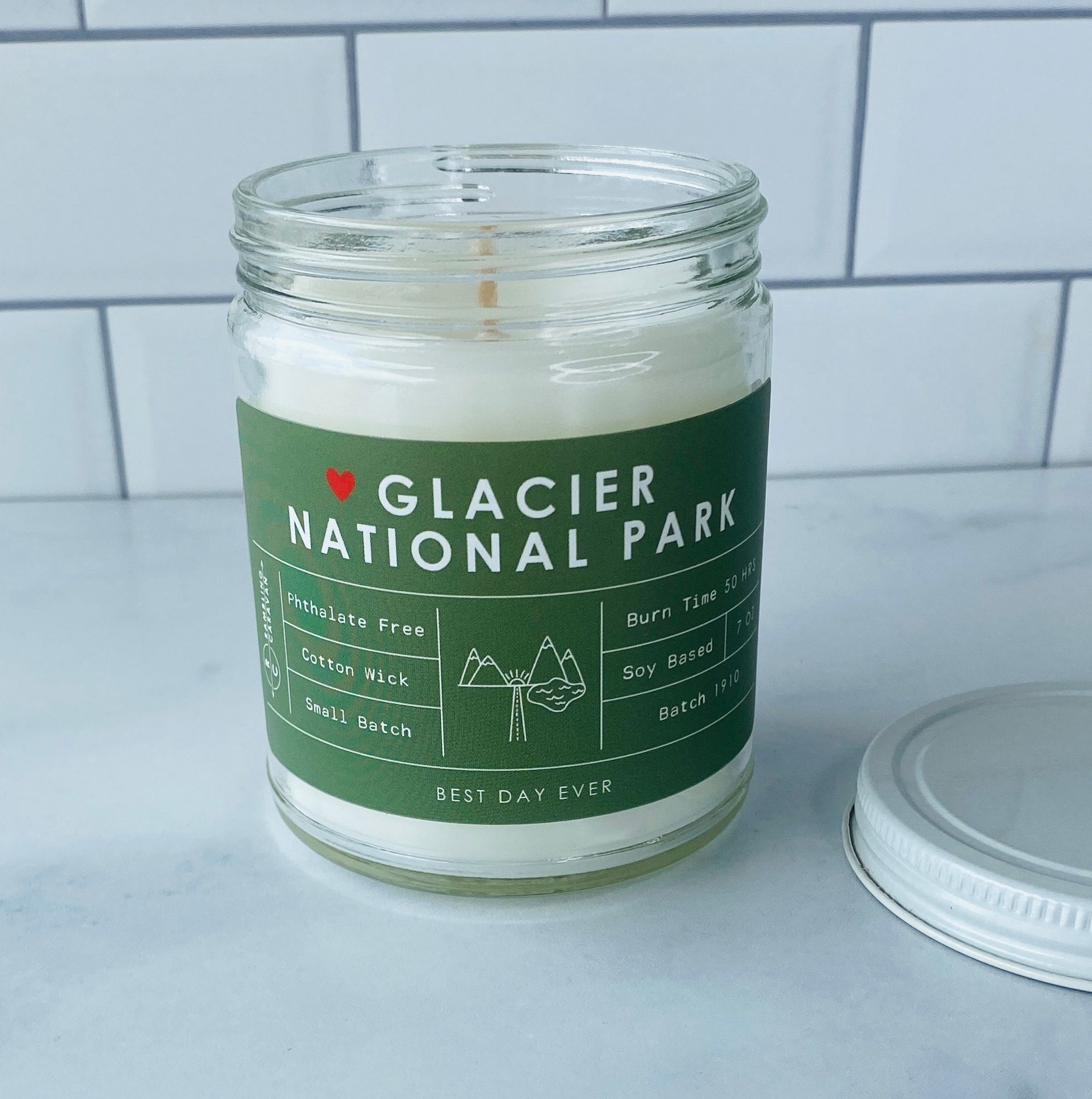 Glacier National Park Candle | Soy Coconut Blend | Hand Poured | Small Batch |