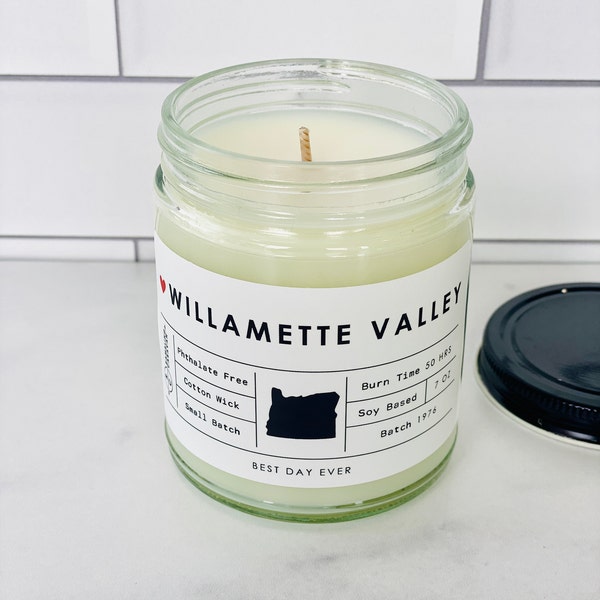 Willamette Valley Candle | Soy Coconut Blend | Hand Poured | Small Batch |