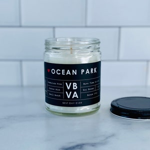 Ocean Park, Virginia Beach, Virginia Candle | Soy Coconut Blend | Hand Poured | Small Batch |