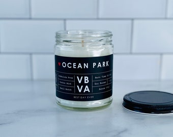 Ocean Park, Virginia Beach, Virginia Candle | Soy Coconut Blend | Hand Poured | Small Batch |