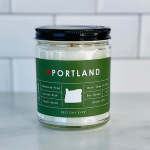 Portland, OR Candle | Soy Coconut Blend | Hand Poured | Small Batch |