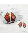 Orange monarch butterfly earrings - Butterfly wings jewelry - Fall Gift Ideas