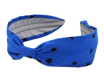 Cotton Headband, Handcrafted Headband, Flexible Headband, Women's Hairband, Hair Accessory, Hair Band, Unique Style Headband, Royal Blue