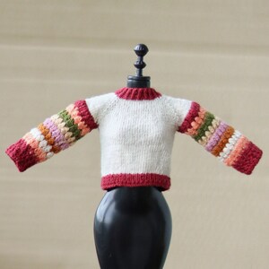 miniaturesweater for blythe doll, qbaby clothes, licca outfit