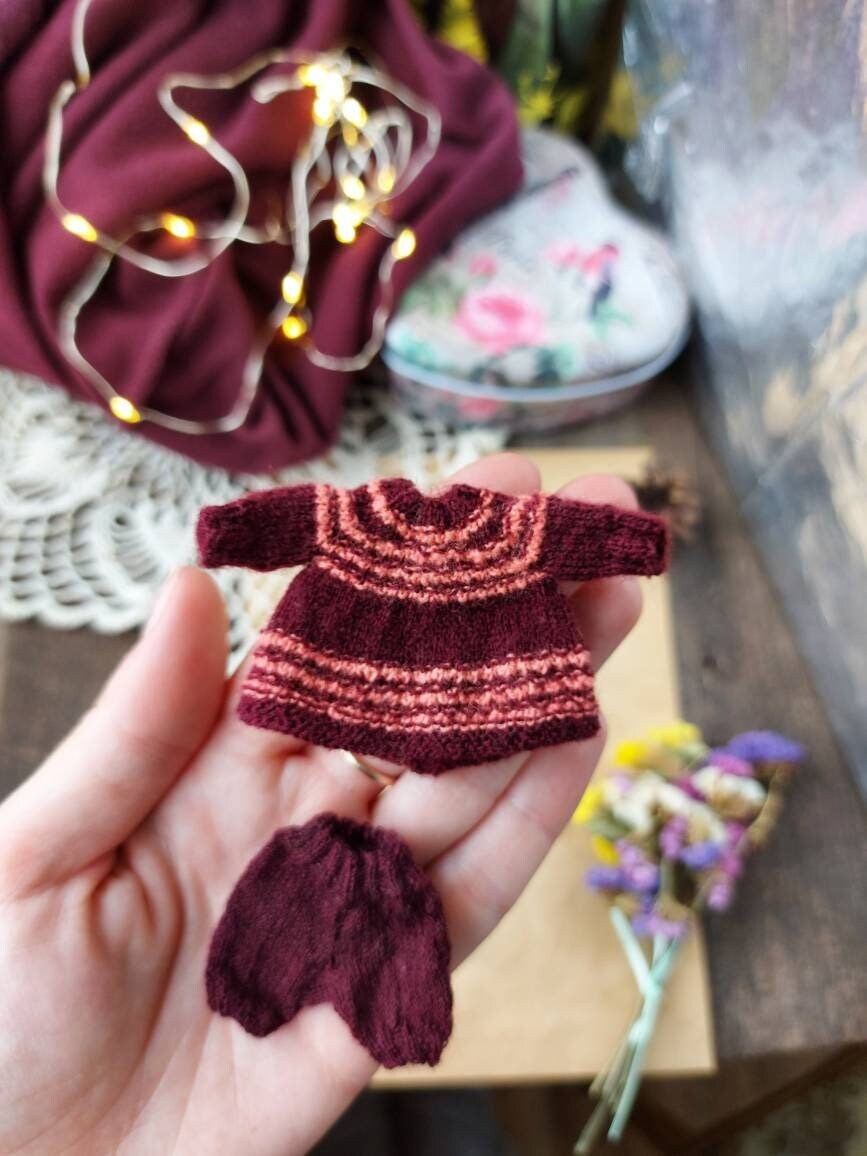 Burgundy Halloween Sweater Dress for 