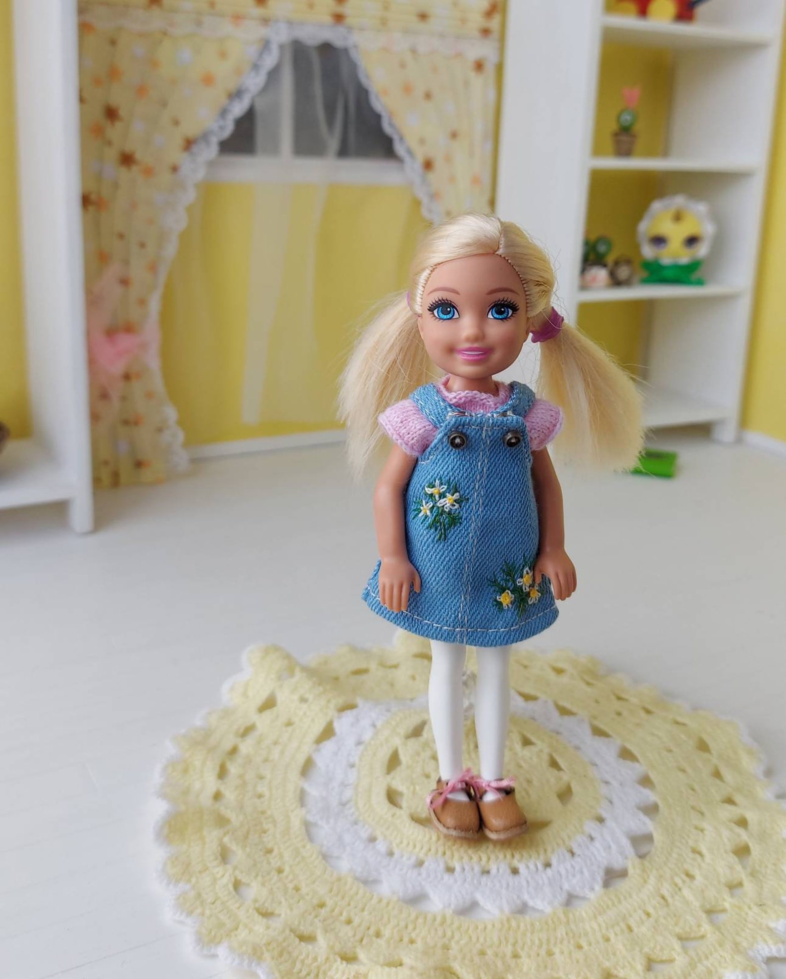 Embroidered Overall Dress for Chelsea Doll. Summer Outfit for Etsy