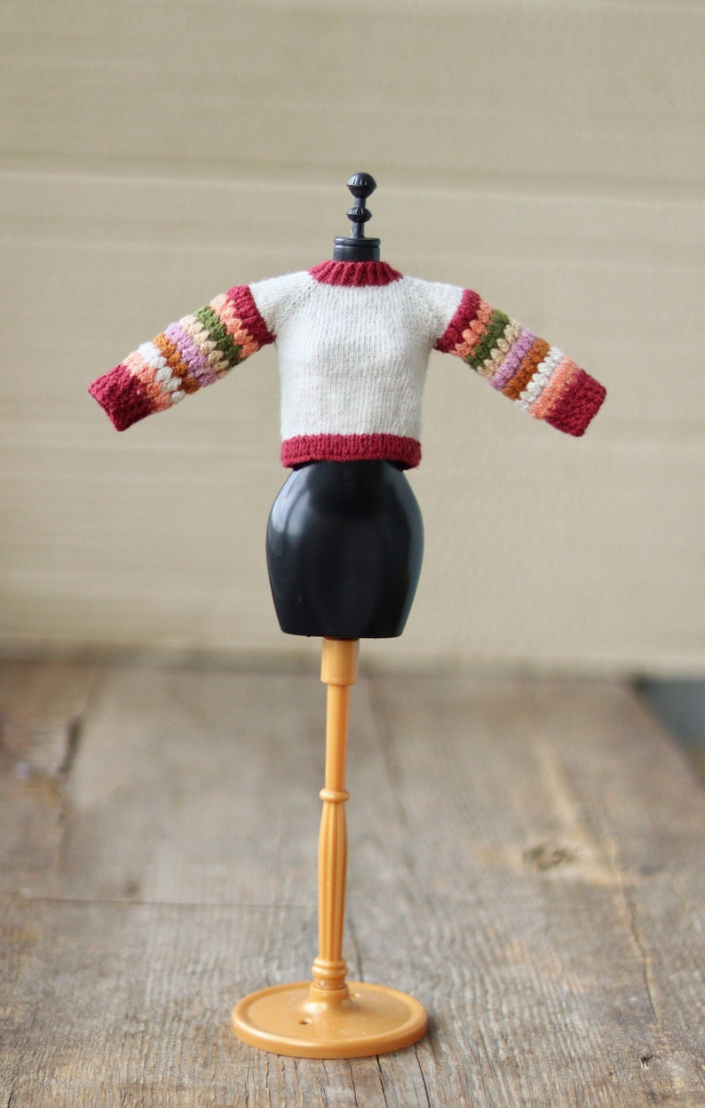 miniaturesweater for blythe doll, qbaby clothes, licca outfit