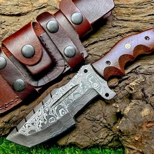Poshland TR-301, Custom Handmade 10 inches Damascus Steel Tracker Knife - Stunning Handle … (TR-301)