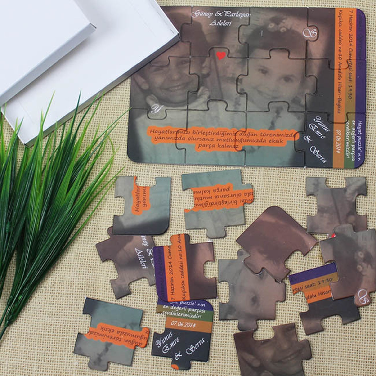 Personalized Puzzle Invitation Custom Puzzle Invites Photo Etsy