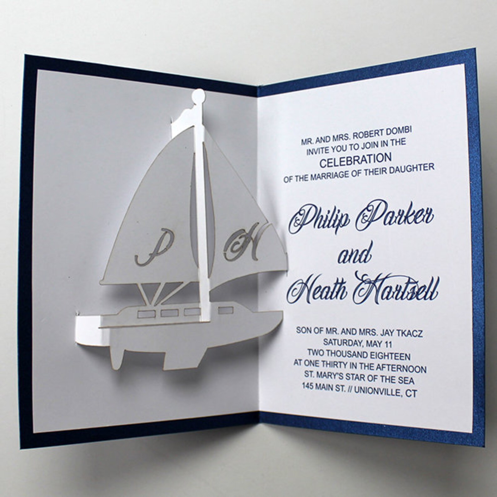 Sailboat Wedding Invitations Boat Wedding Invitations Yacht Etsy