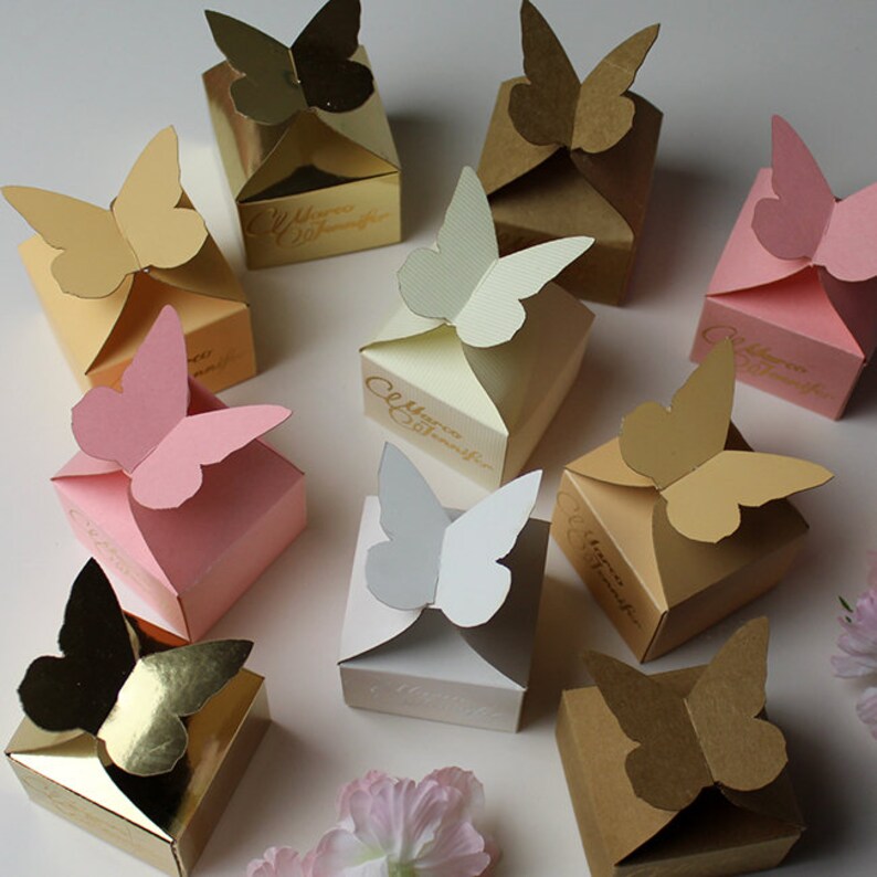 Butterfly Wedding Favor Boxes Butterfly Wedding Favor Box Etsy