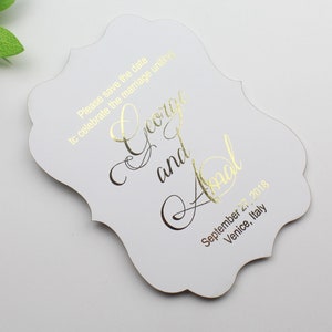 Gold Save The Date Karte, heiße Folie speichern das Datum, Gold speichern das Datum, Hochzeit speichern die Datumskarten, Hochzeit Datum Karte, Eleganz Save Date