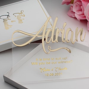 Invitations de mariage transparentes en acrylique, demandes de témoins de mariage, serez-vous ma demoiselle d’honneur, invitation transparente, invitations en acrylique