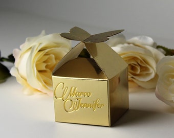 Gold Butterfly  Wedding Favor Boxes, Gold Wedding Favor Box, Party Favor Box, Favor Boxes, Thank You Box, Gift Boxes, Bridal Shower Favors