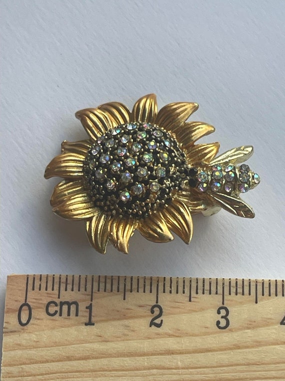 Girasole ape spilla Pin Badge cristallo ape fiore spilla souvenir regalo decorazione gioielli per le donne ragazze