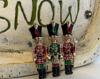 Nutcracker brooch, Christmas brooch, nutcracker gift, Christmas jewellery, nutcracker