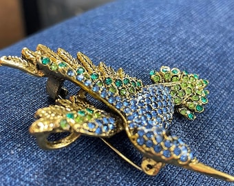 Rhinestone Hummingbird Brooch Pendant, Bird Jewelry Gift - Etsy 日本