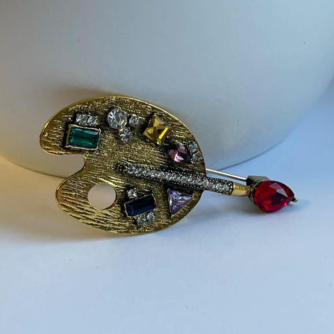 Artists Paint Palette Brooch Artists Lapel Pin Artists Gift Art artists-paint-palette-brooch-artists-lapel-pin-artists-gift-art