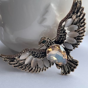 Broche aigle royal en strass, broche aigle, bijoux aigle, cadeau aigle
