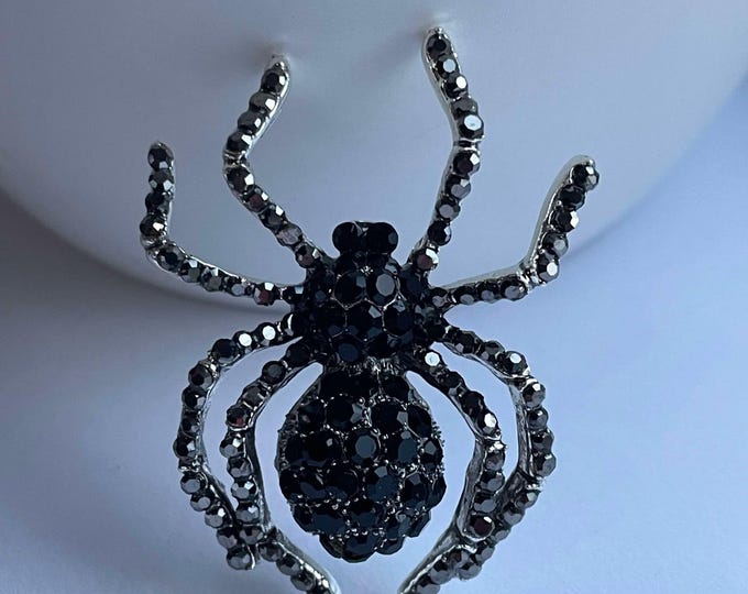 Rhinestone Spider Brooch, Spider Jewellery, Spider Gift, Brooches for ...