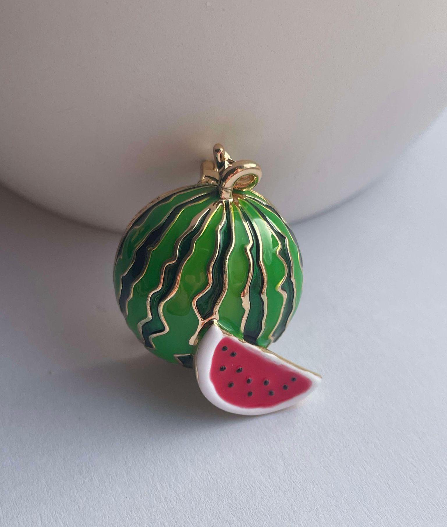thumbnail image 2 of Funny Fruit Cat Enamel Pins Fruits Brooches Orange Banana Strawberry 2 of 13