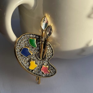 Broche palette de peinture d'artiste, épinglette d'artiste, cadeau d'artiste