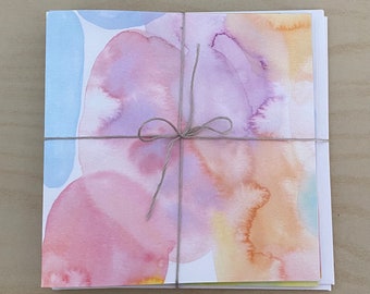 Watercolor Bursts and Blooms Notecards (Set of 5)