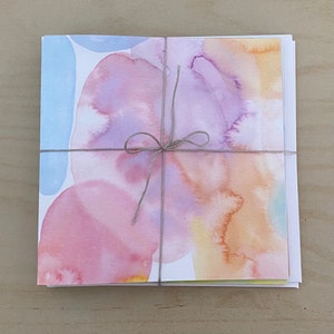 Watercolor Bursts and Blooms Notecards (Set of 5)