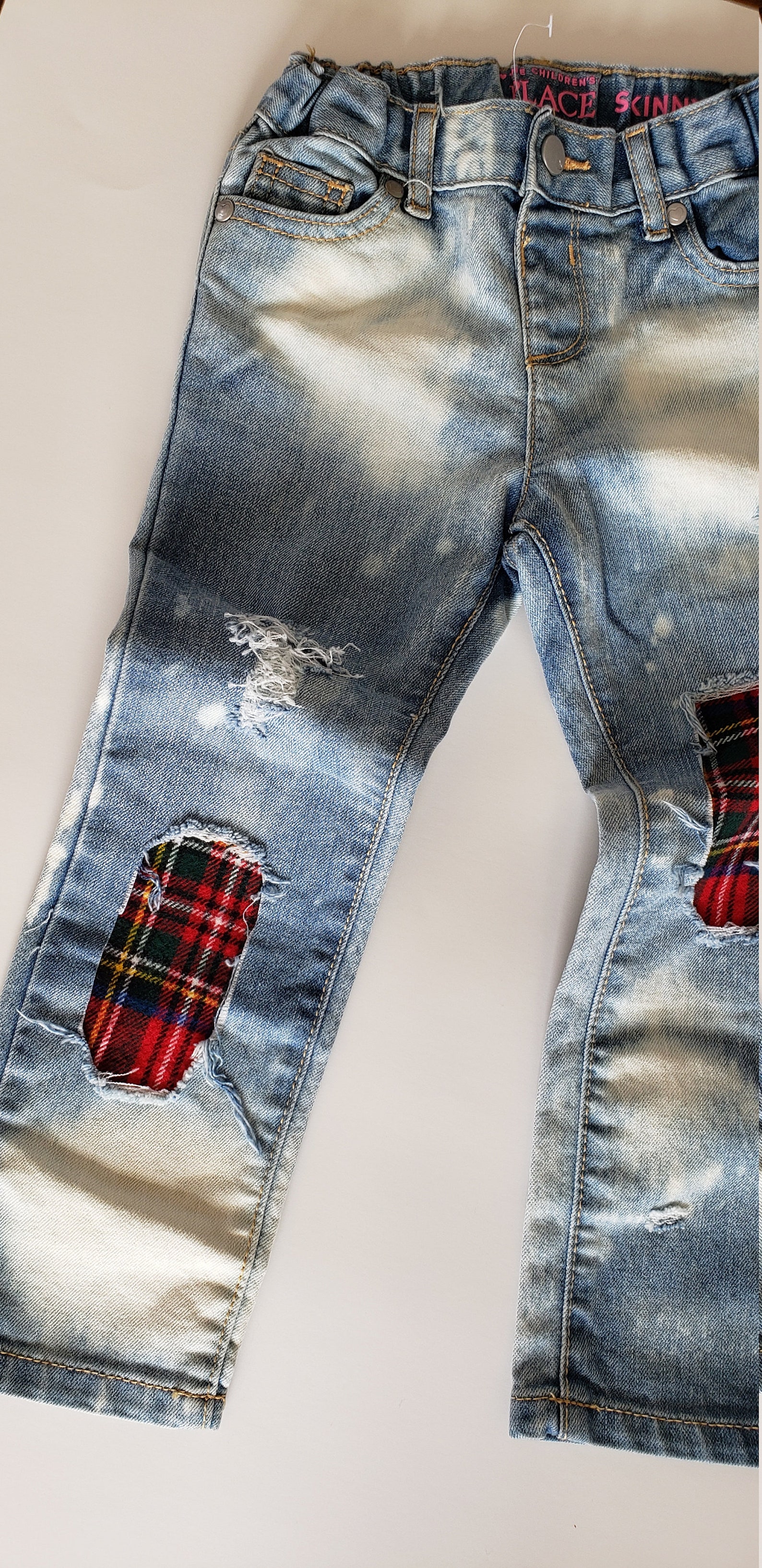 Baby Girl Distressed Denim Toddler Jeans Distressed Denim Baby Etsy