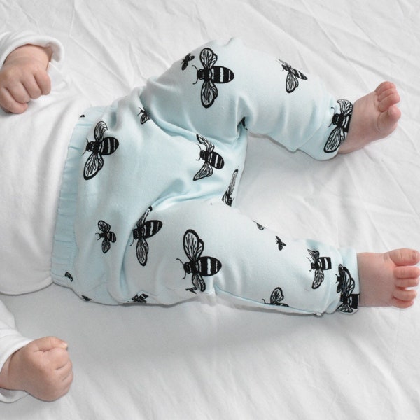 Organic Bumble Beez Leggings - Baby Leggings - Unisex Leggings - Toddler Leggings - Baby Gift - Bees Leggings - baby gift - baby clothing
