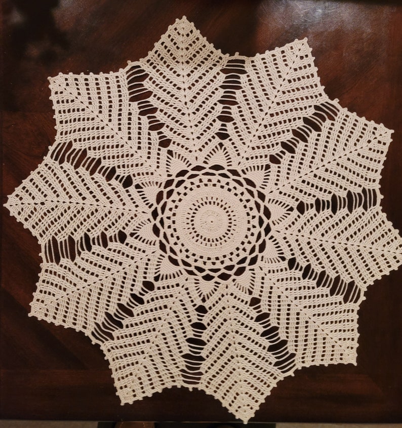 Beige stunning handmade crochet doilies 27 High quality Egyptian cotton.