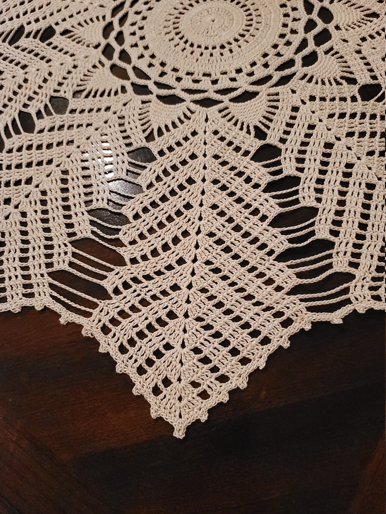 Beige stunning handmade crochet doilies 27 High quality Egyptian cotton.