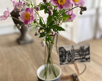 Flower vase, screw-on ring, DIY vase, holder for cut flowers, flower vase, place card holder, container for flowers, table decoration, wedding