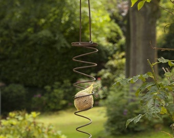 Spirale de nourriture pour oiseaux, mangeoire à oiseaux, support de boule de suif, accessoires de jardin, décoration de jardin, oiseau, etc., balcon, terrasse, amoureux de la nature, conservation de la nature