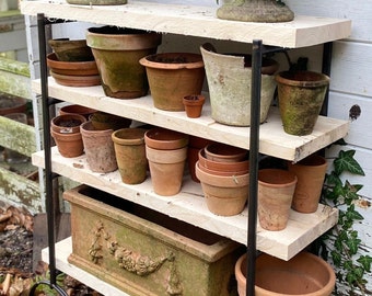 Garden shelf, flower bench, plant shelf, outdoor shelf, flower stairs, patio shelf, greenhouse shelf, flower pot shelf,