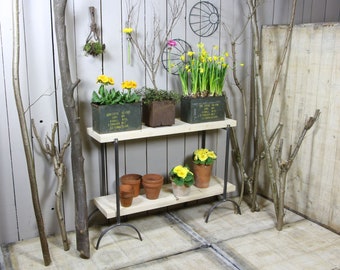 Banc de fleurs « haut » 71 cm avec bois, banc de fleurs, banc de plantes, escalier à fleurs, étagère de jardin, banc de jardin, étagère de balcon, étagère à plantes, escalier à herbes