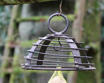 Soporte para bolas de sebo, anillo de alimentación, casa para pájaros, estación de alimentación para herrerillos, comedero para pájaros, espiral de alimentación, dispositivo de soporte para bolas de sebo, decoración