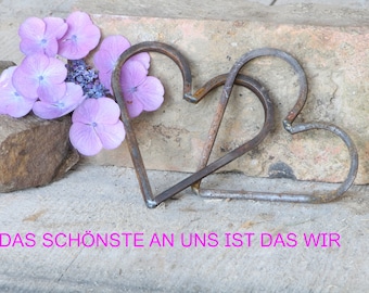 Eisenherz, Liebesherz, Liebe, Geschenk, Tischdeko Hochzeit, Rostherz, Danke sagen, Muttertag, Herz mit Aussage, Geschenk für Brautpaare