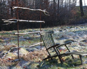 2 Stück Staudenhalter 1,90 Meter, Rankgerüst, Rankhilfe, Beetbegrenzer, Raumteiler, Kunst im Garten, DIY-Zaun, Zaun, Terrassenzaun, Deko