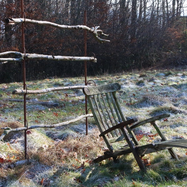 2 Stück Staudenhalter 1,90 Meter, Rankgerüst, Rankhilfe, Beetbegrenzer, Raumteiler, Kunst im Garten, DIY-Zaun, Zaun, Terrassenzaun, Deko